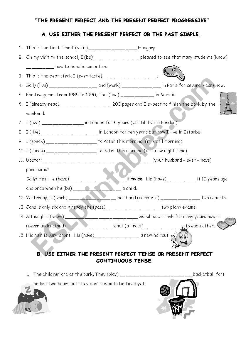 present perfect & perfect cont 