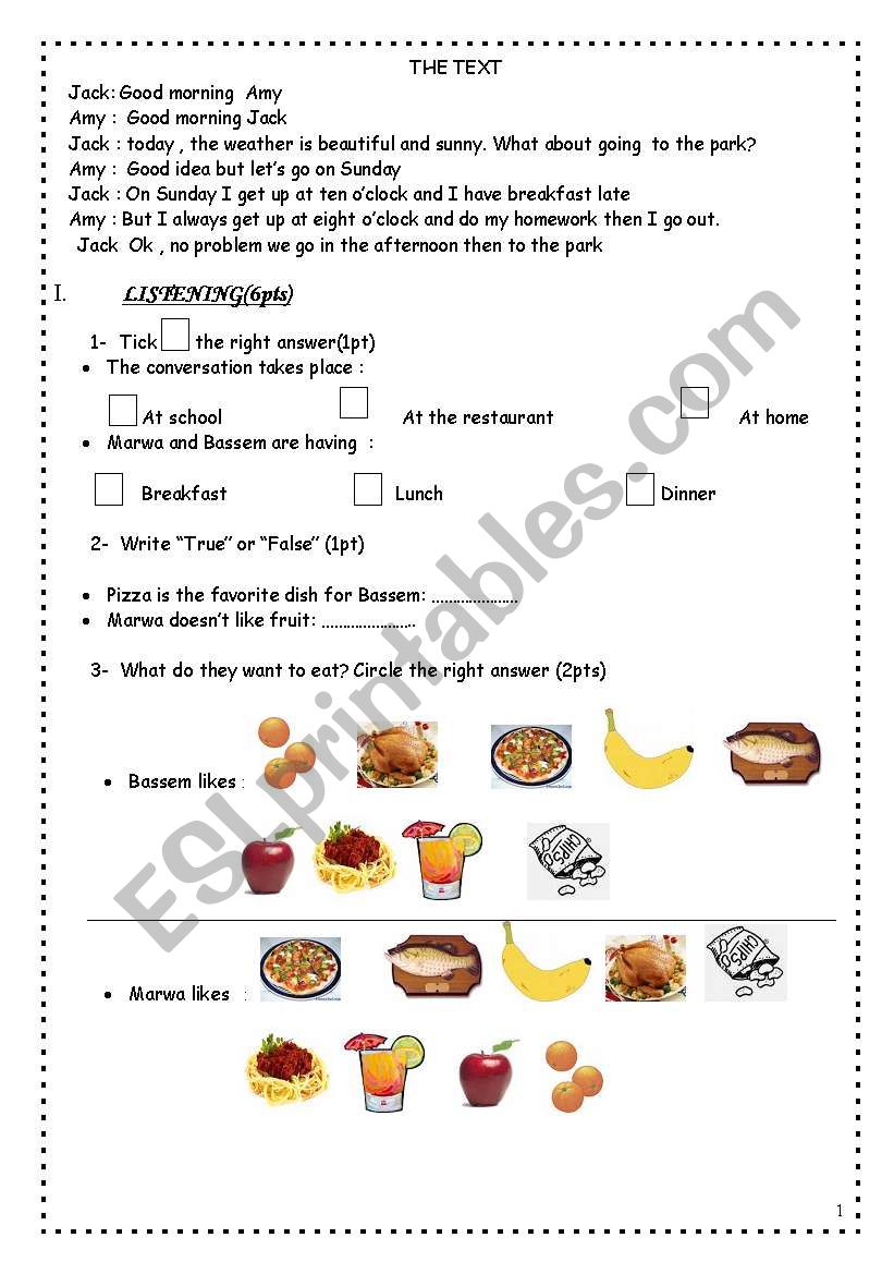 test what you teach worksheet