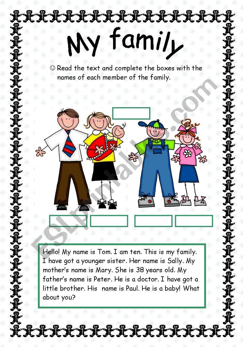 my-family-worksheet