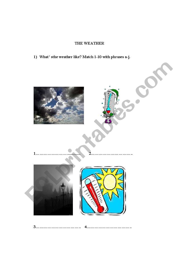 weather worksheet