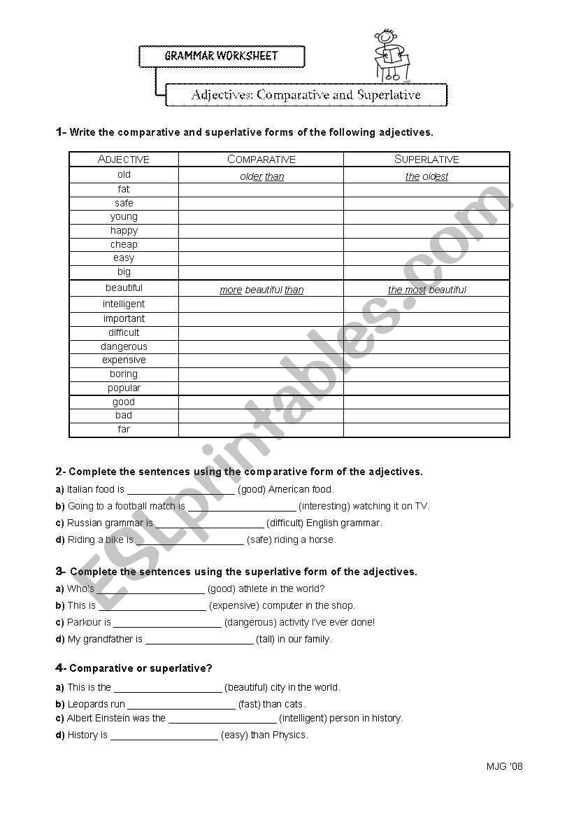 Adjectives: Comparatives and Superlatives