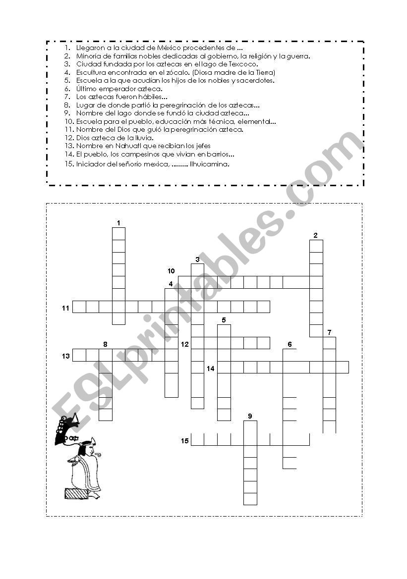 The aztecs worksheet