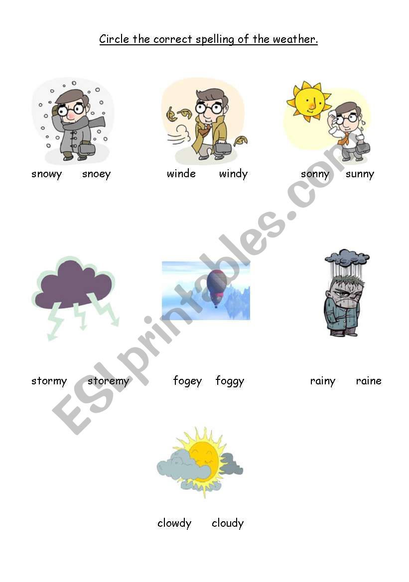 Weather worksheet