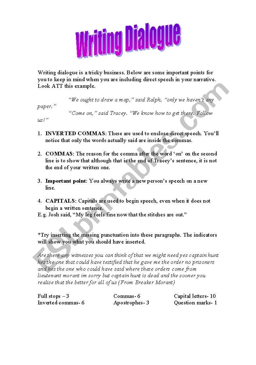 english-worksheets-writing-dialogue