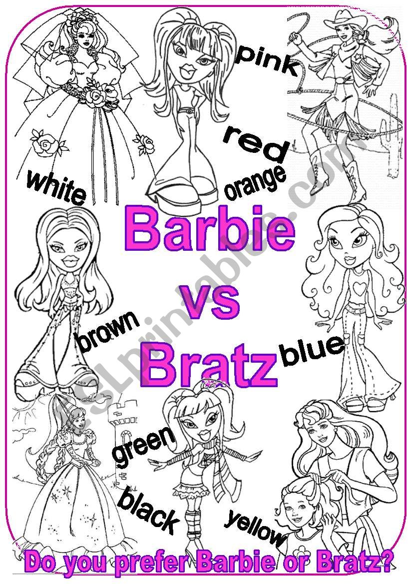 Barbie vs Bratz... worksheet