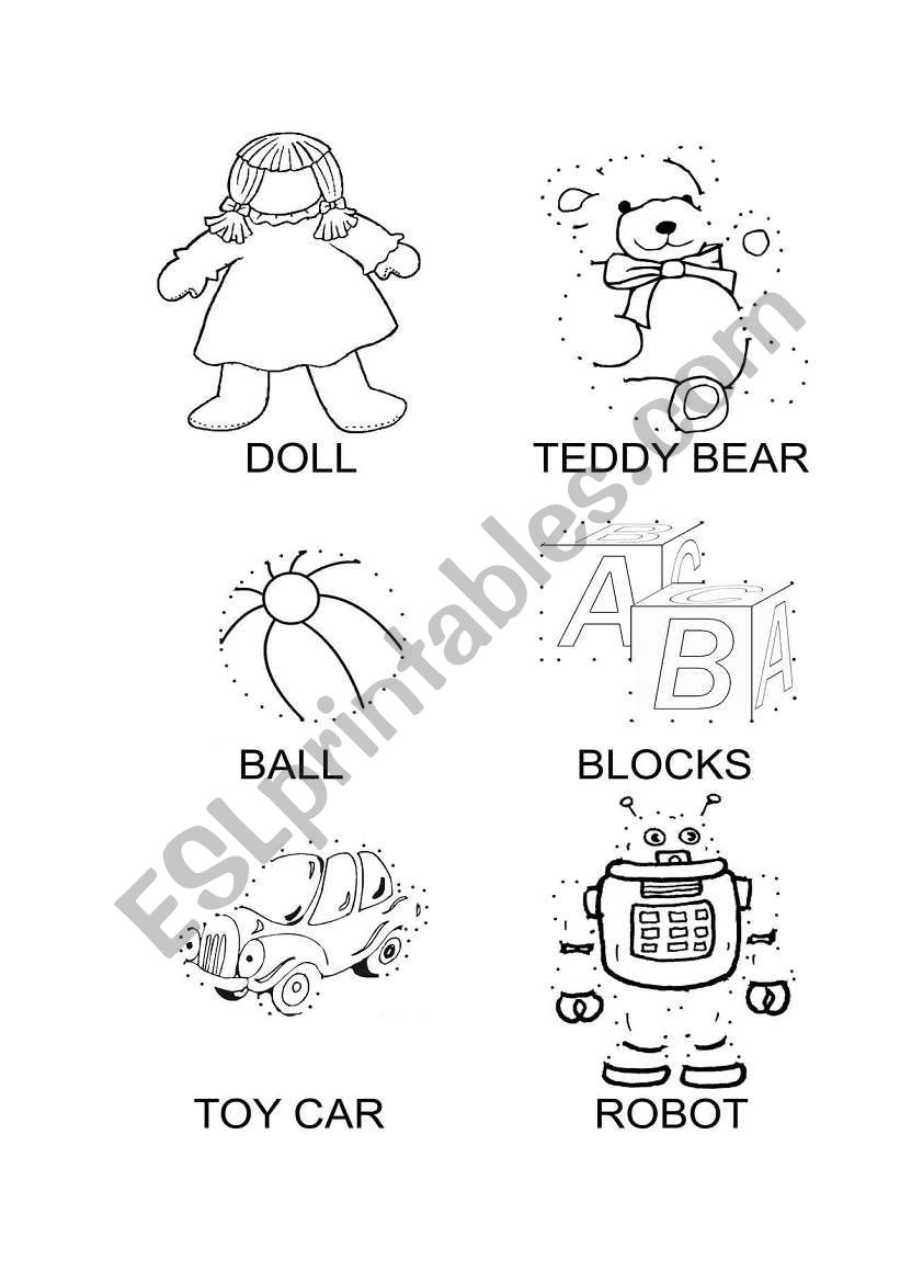 My toys dot-to-dot worksheet