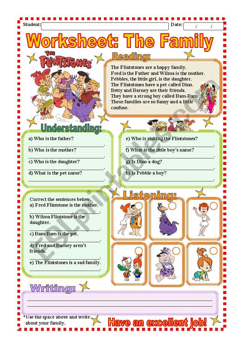 Worksheet - The Family worksheet