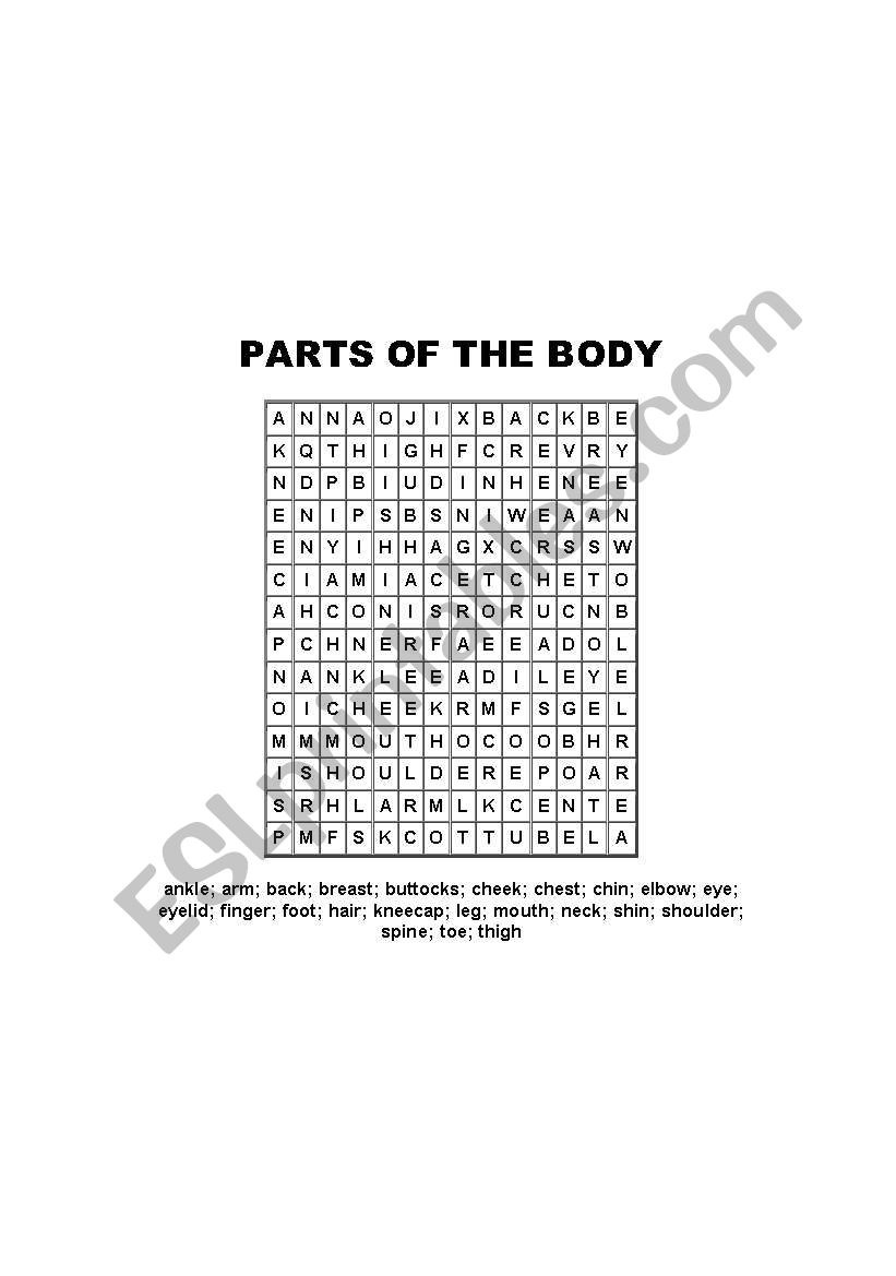 A puzzle about parts of the body
