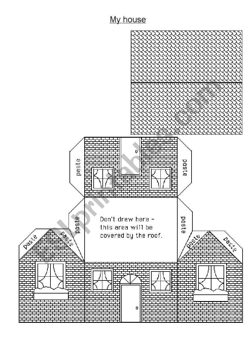 Primary - work - Paper house worksheet