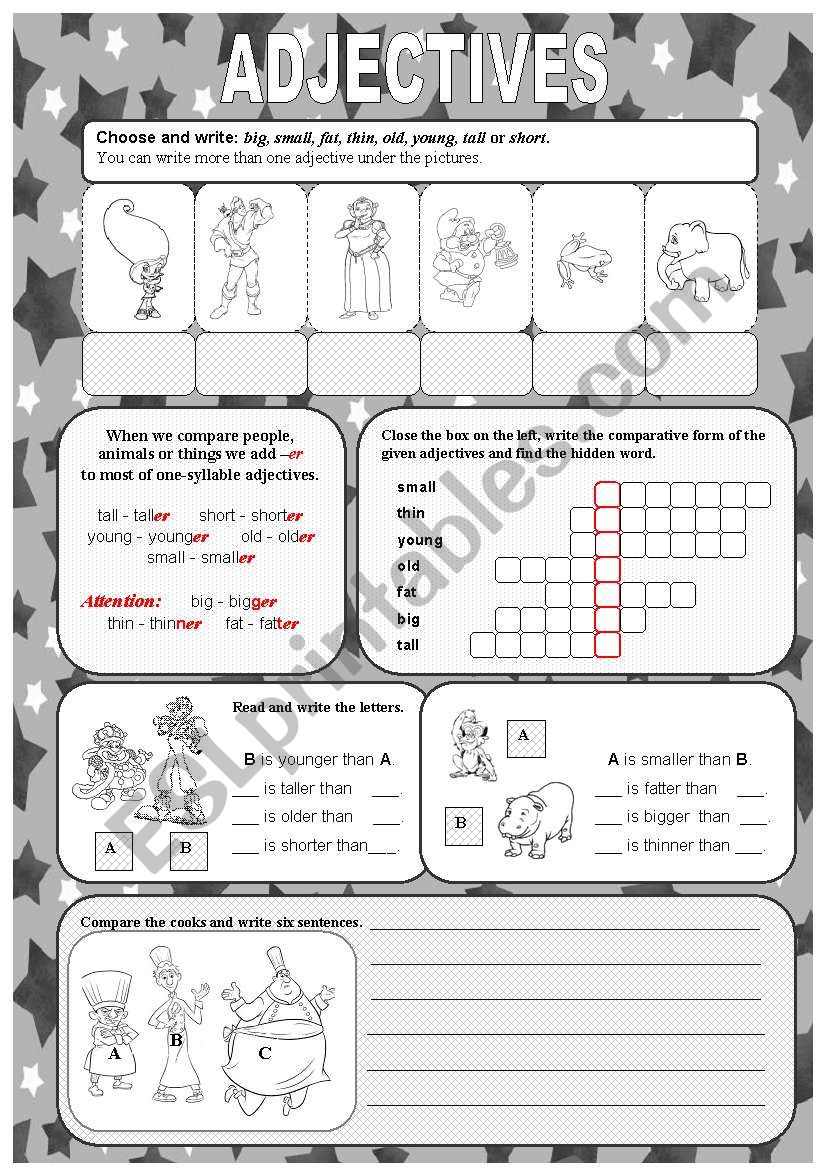 Adjectives worksheet