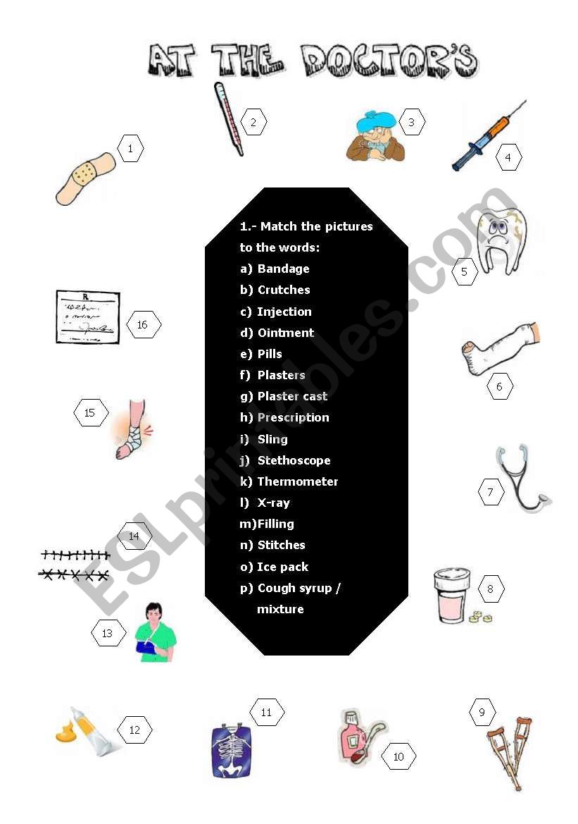 At the doctors worksheet