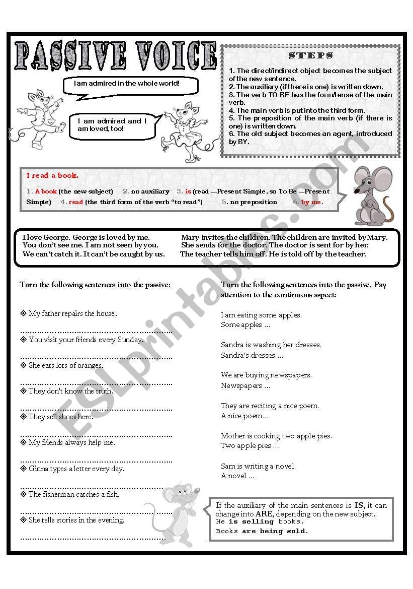 PASSIVE VOICE worksheet