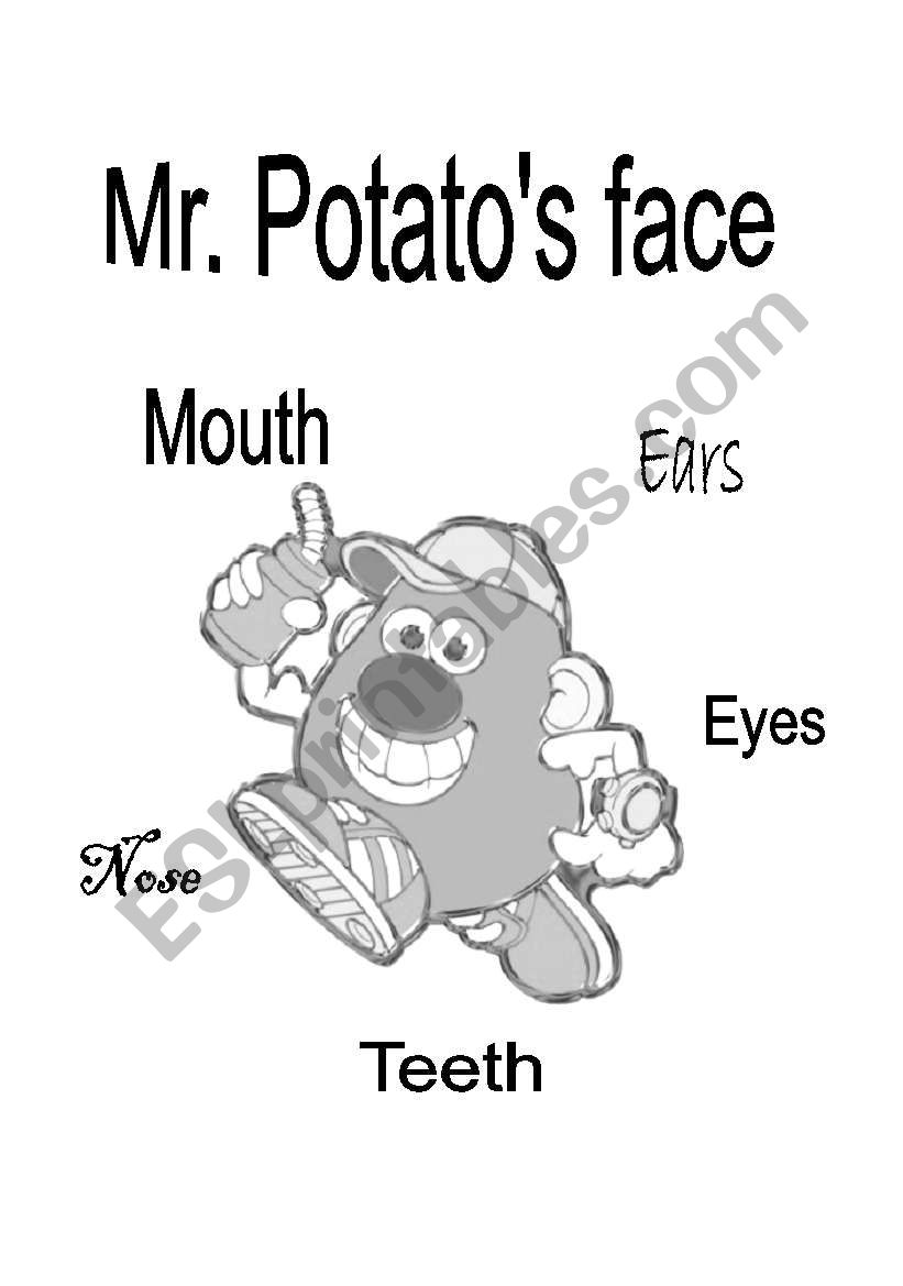 Mr. potatos face worksheet