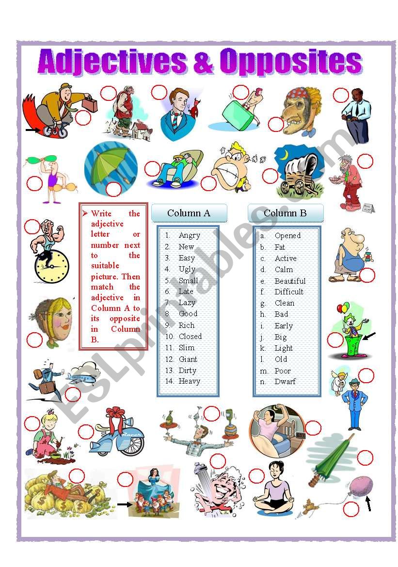 Adjectives and Opposites (part 1)