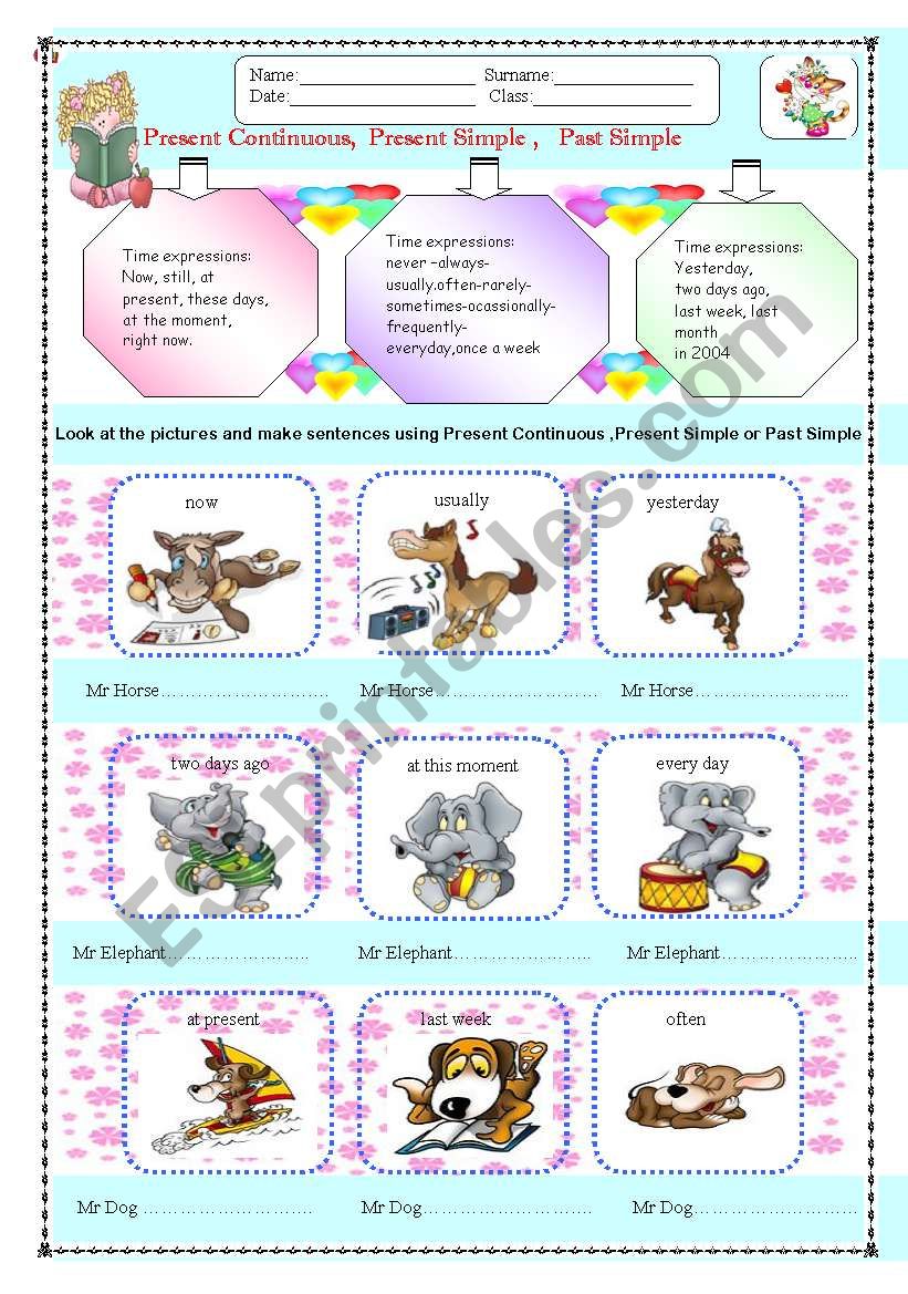 TENSES worksheet