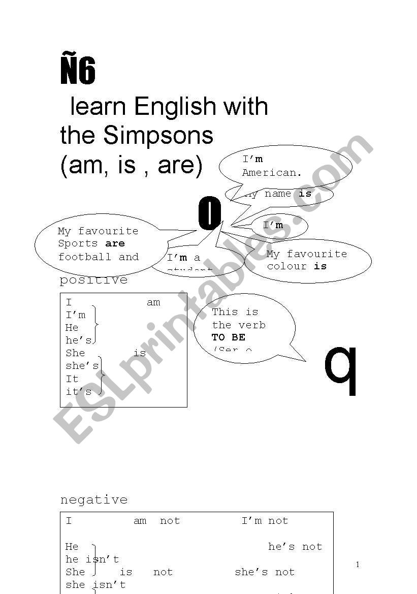 Verb to be worksheet