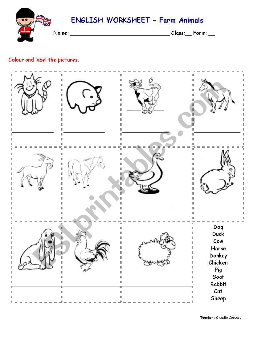 Farm Animals worksheet