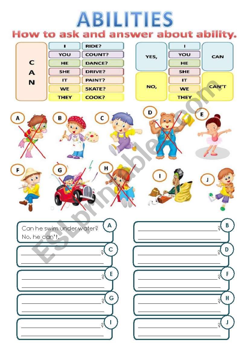 ABILITIES worksheet