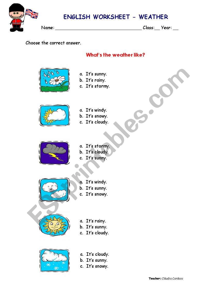 Weather worksheet