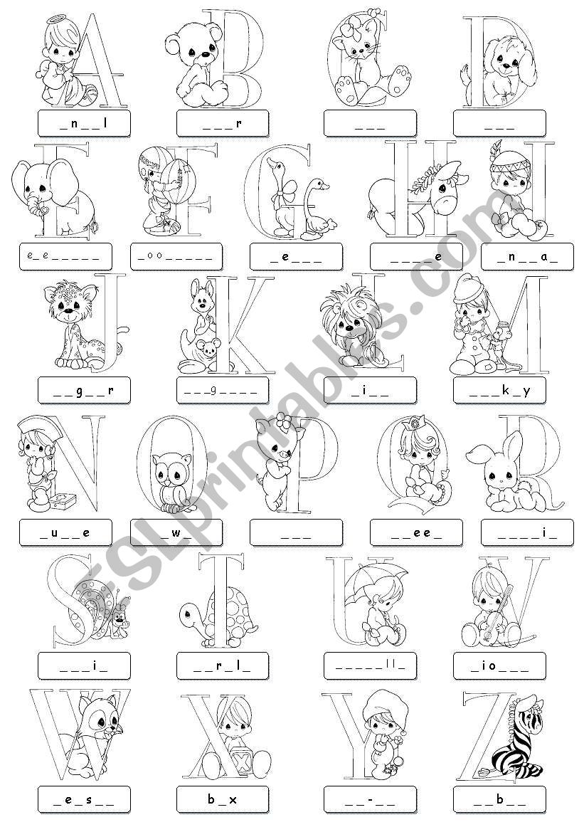 ABC - illustrated worksheet