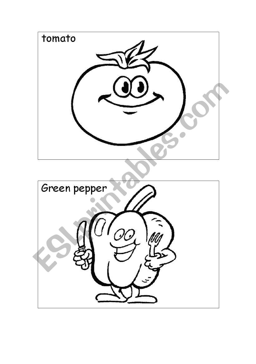 vegetables worksheet