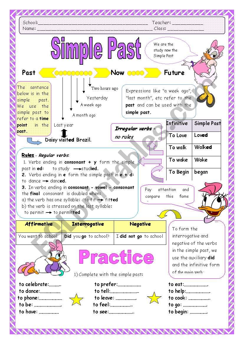 Simple Past worksheet