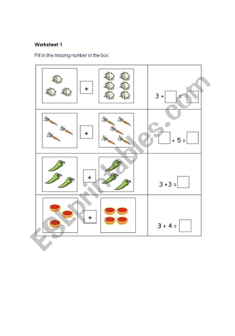 Addition worksheet