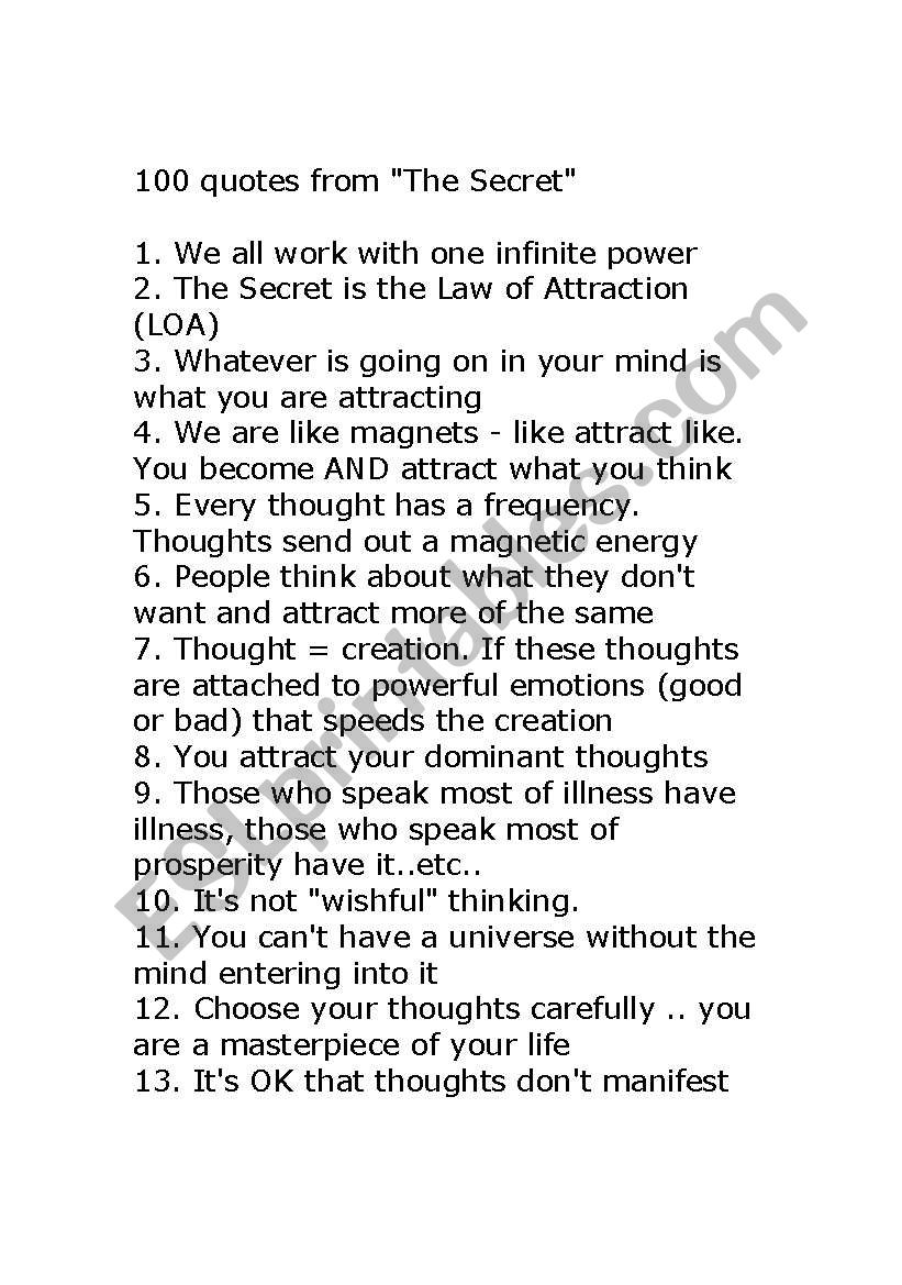 inspiring quotes worksheet