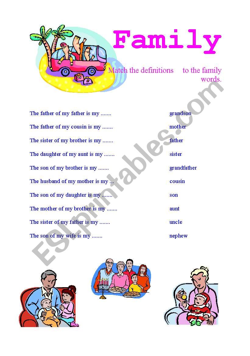 FAMILY WORDS worksheet