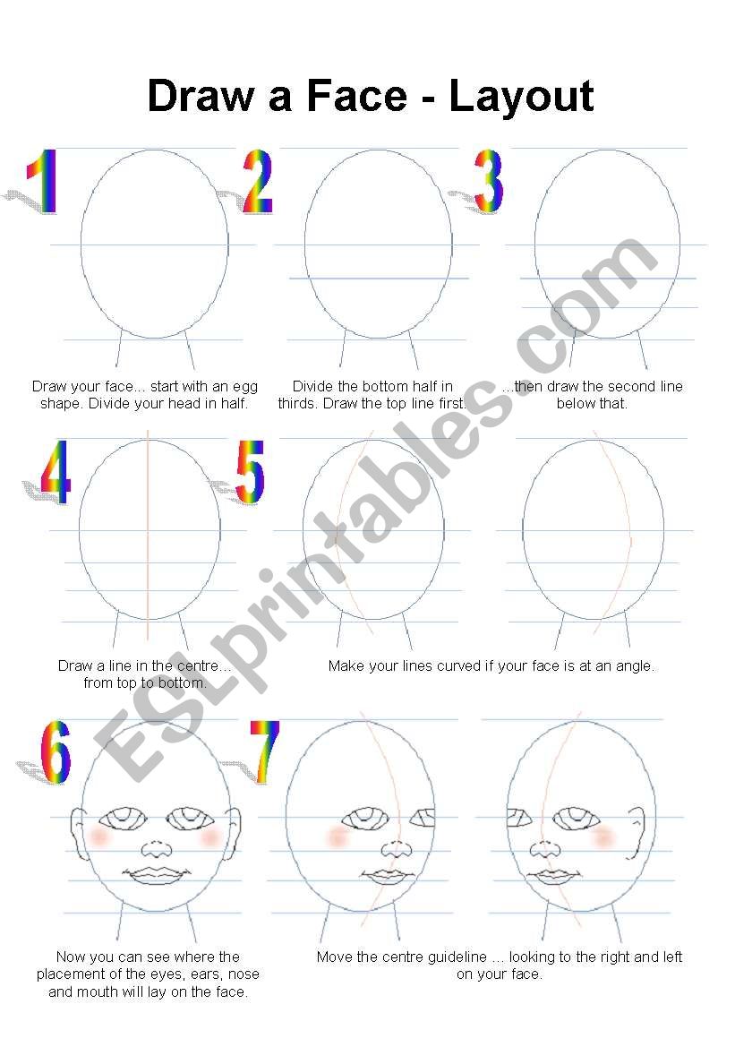 How to Draw a Face worksheet