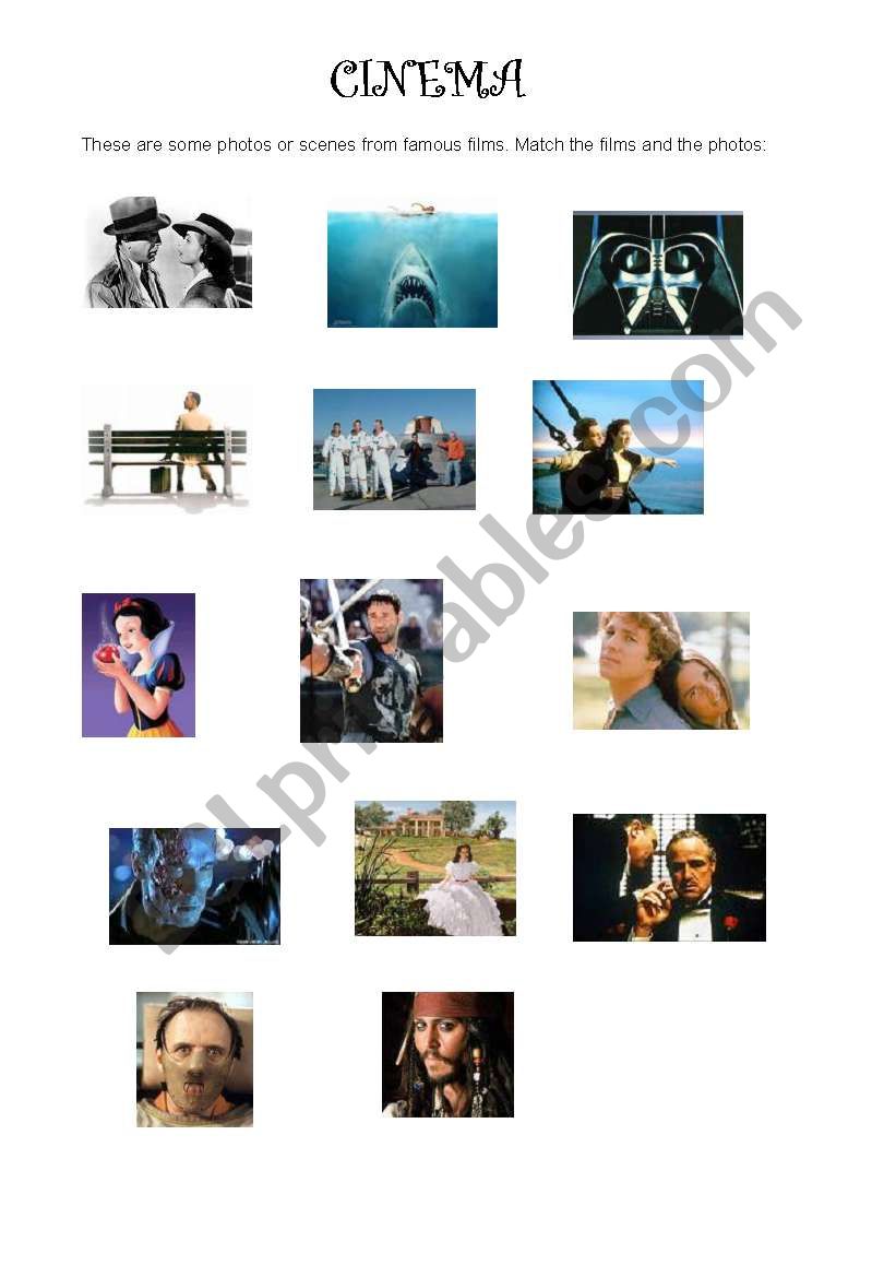 films worksheet