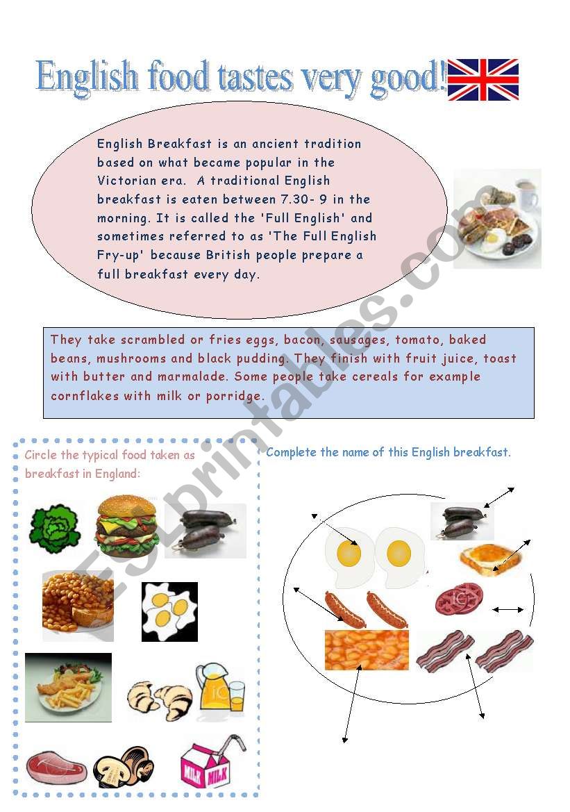 ENGLISH BREAKFAST worksheet