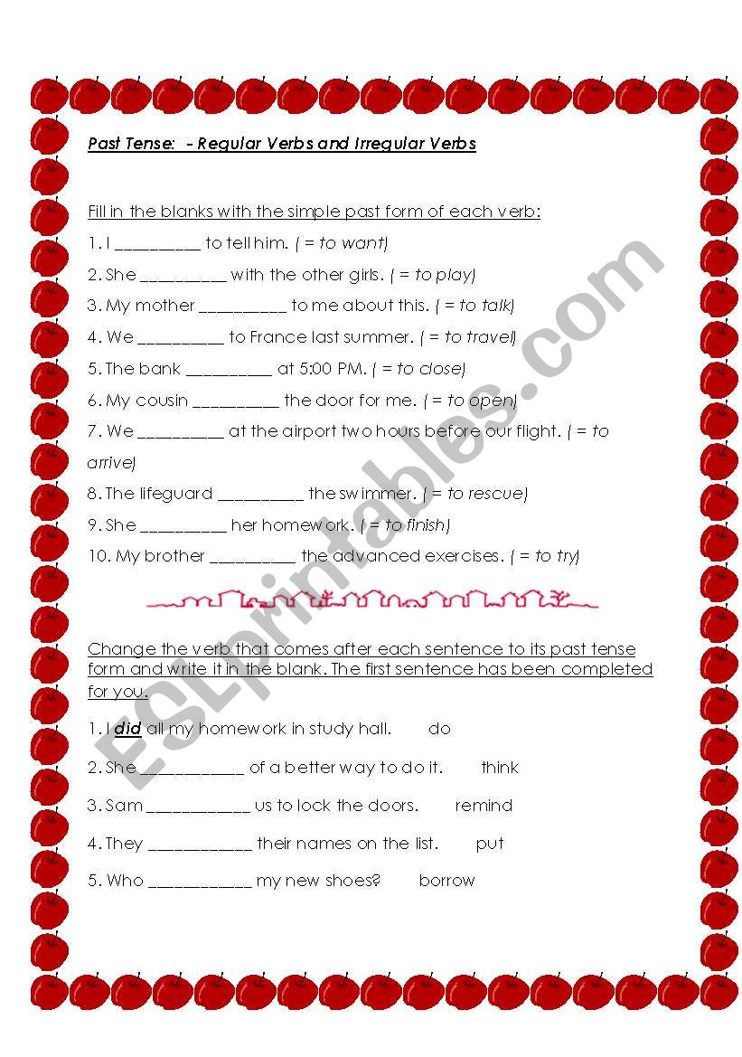 Past Tense: Simple and Irregular