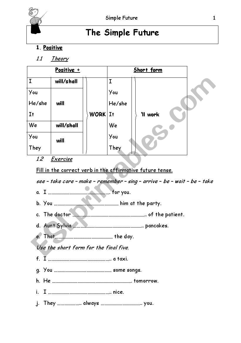 the simple future worksheet