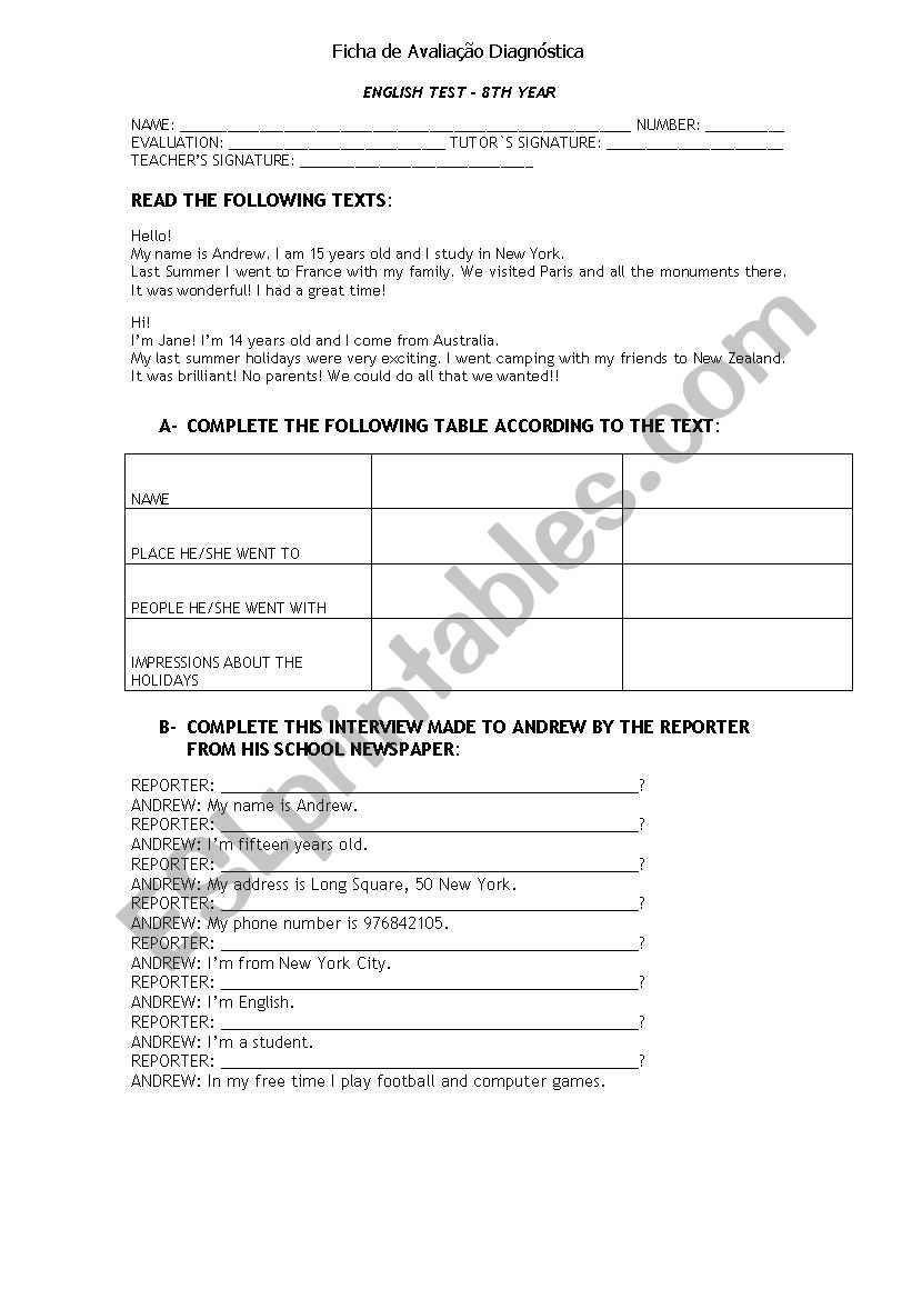 english-diagnostic-test-esl-worksheet-by-luciatardao