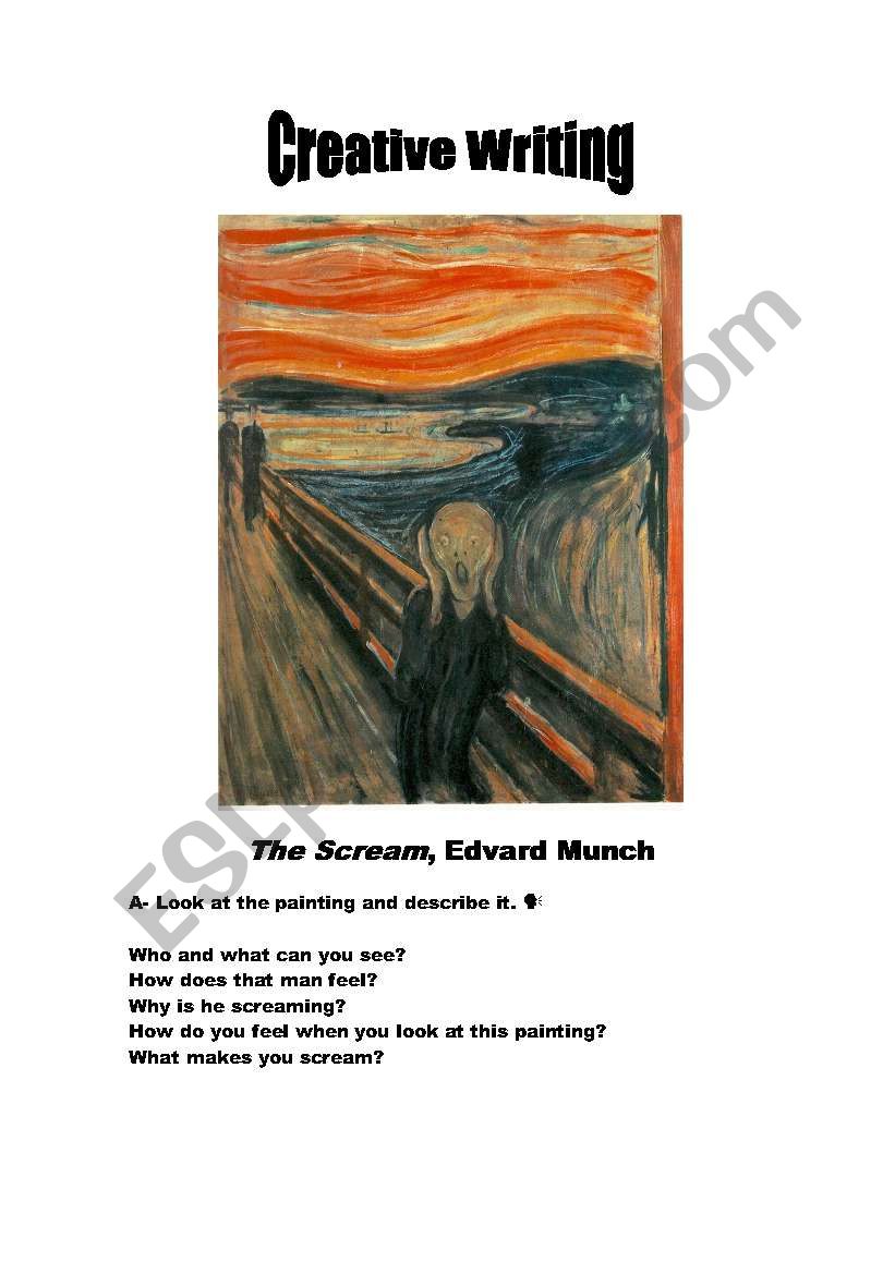 Creative Writing - The Scream by Edvard Munch