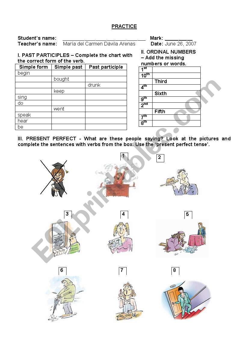 practice review worksheet