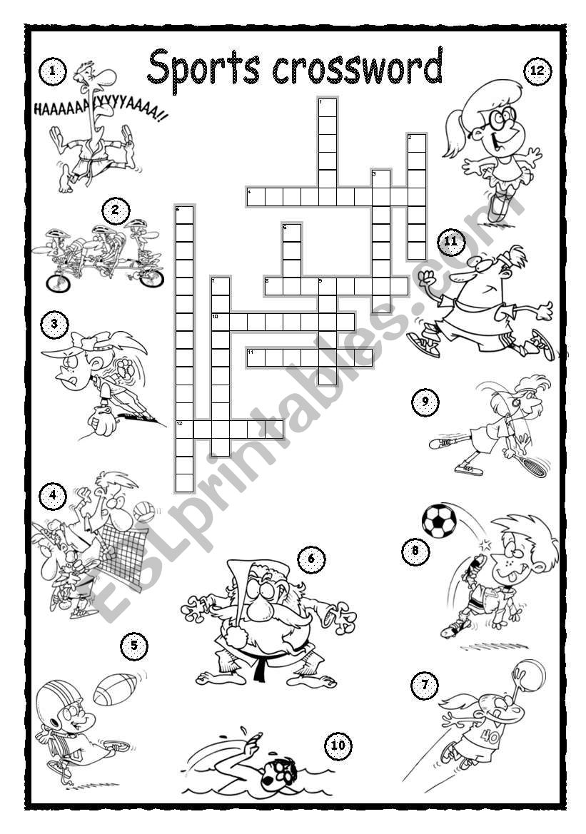 Sports Crossword 1 worksheet