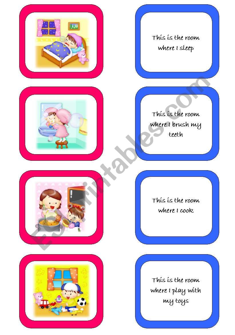 Memory card game (1/2) worksheet