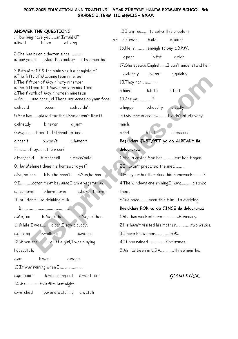 8.snf iin worksheet