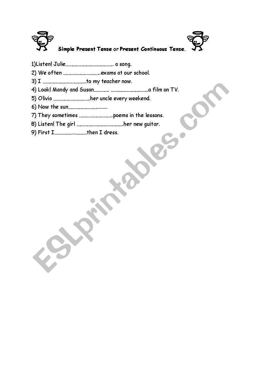 Simple Present Tense or Present Continiuos Tense