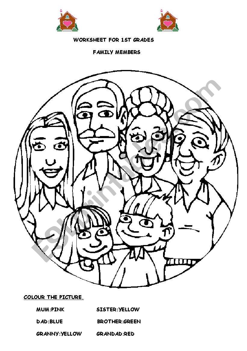 Family members worksheet