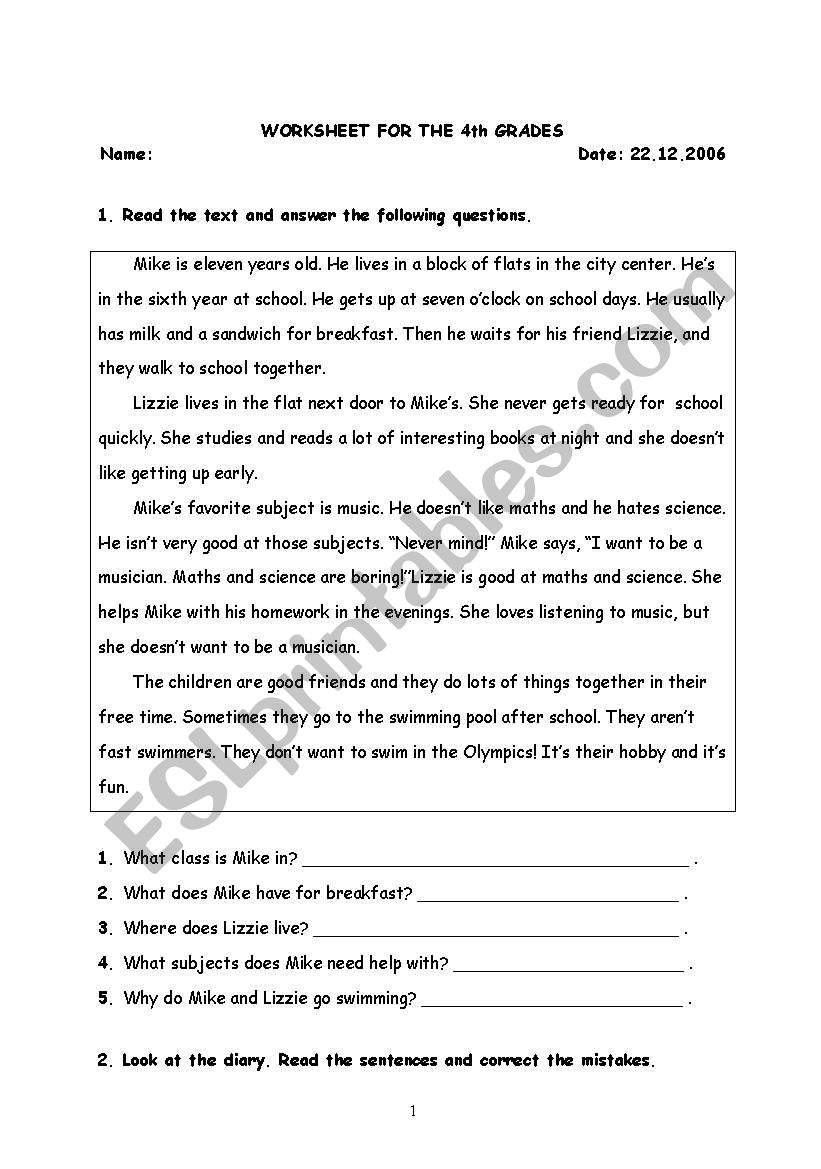 present simple worksheet