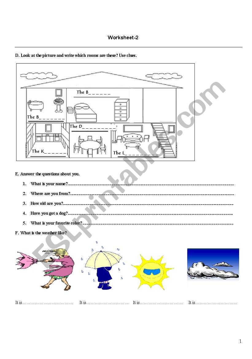 worksheet worksheet