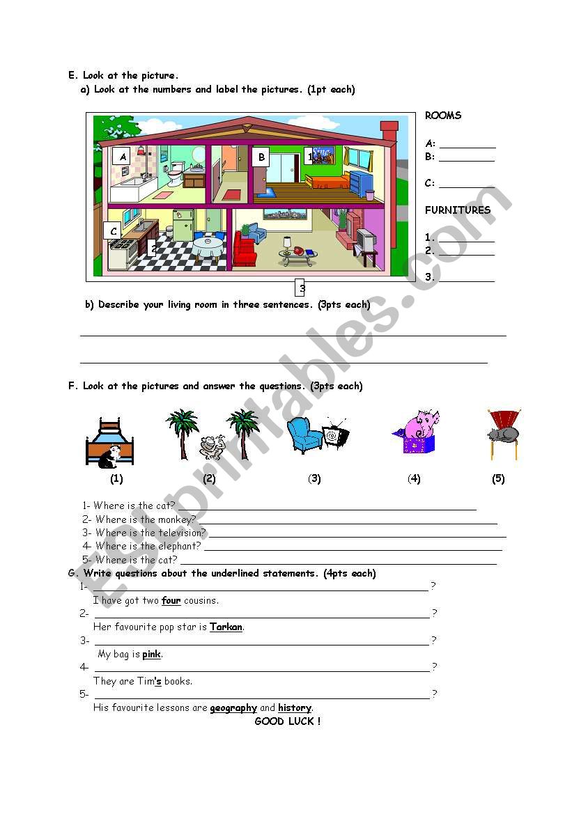 examsheet2 worksheet