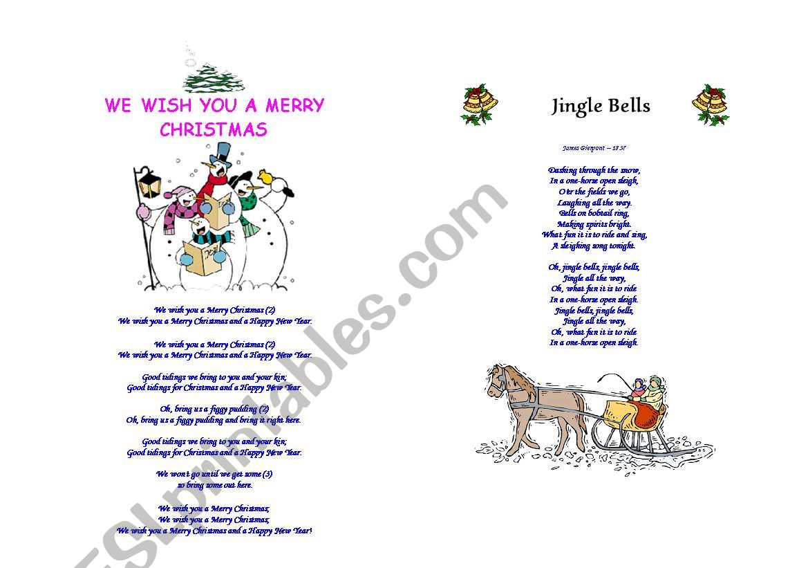 Christmas Songs worksheet