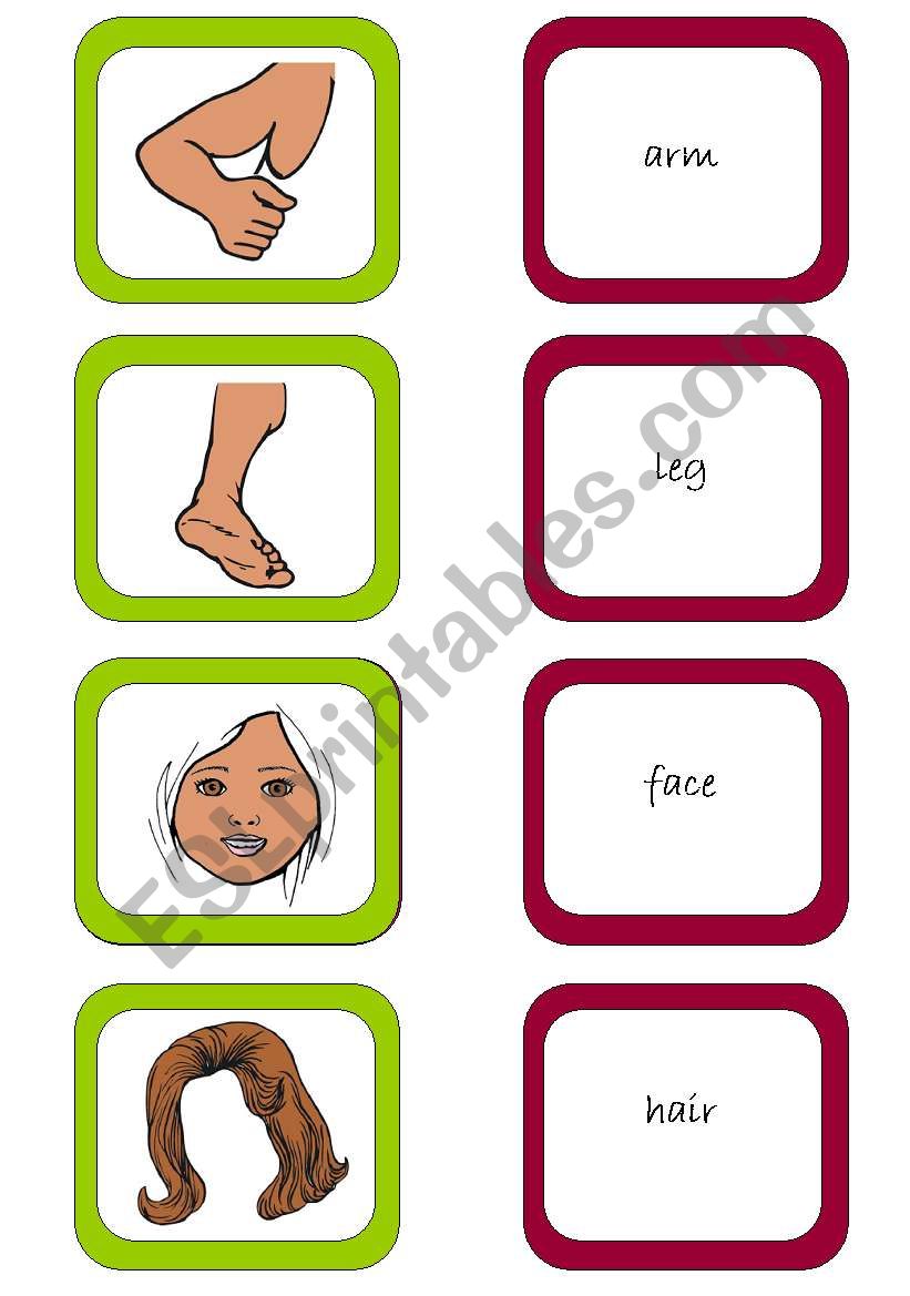 Memory card game (1/3) worksheet