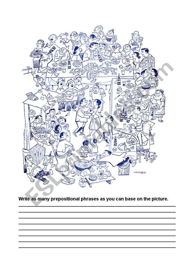 prepositional phrase worksheet