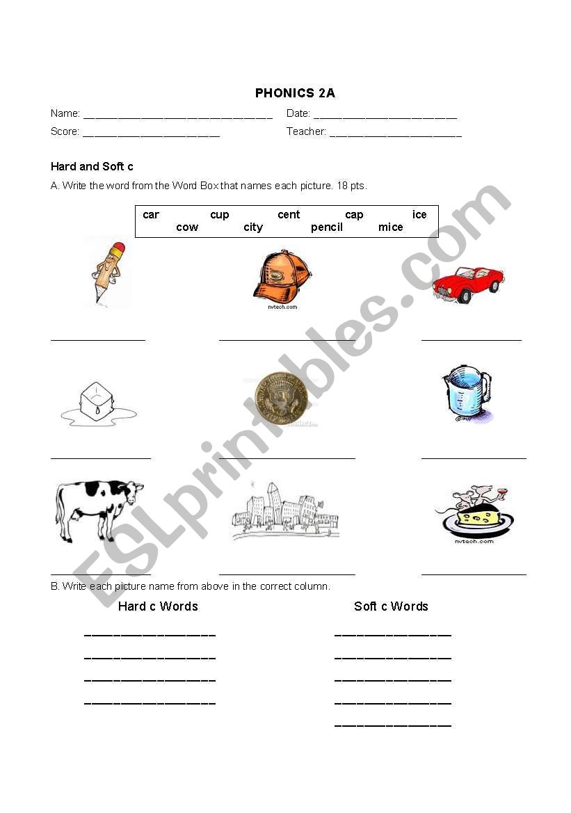 PHONICS FOR KIDS worksheet
