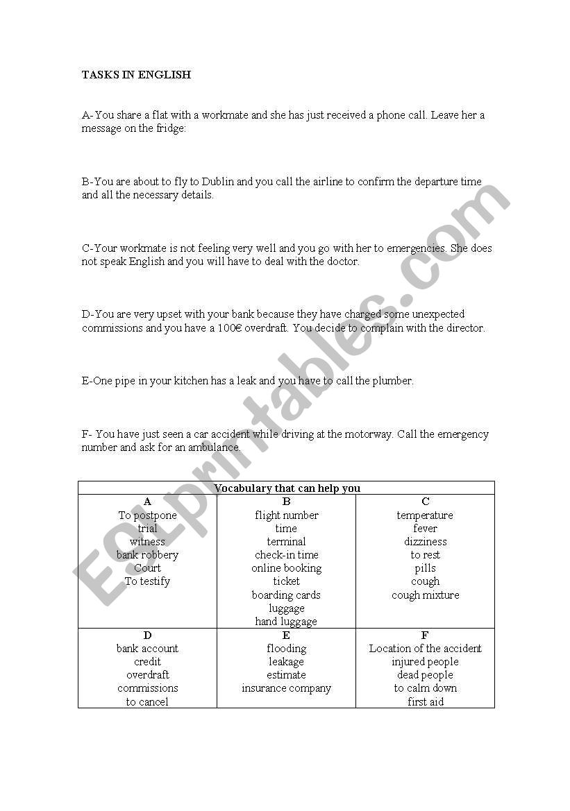 Role play (conversation topics)